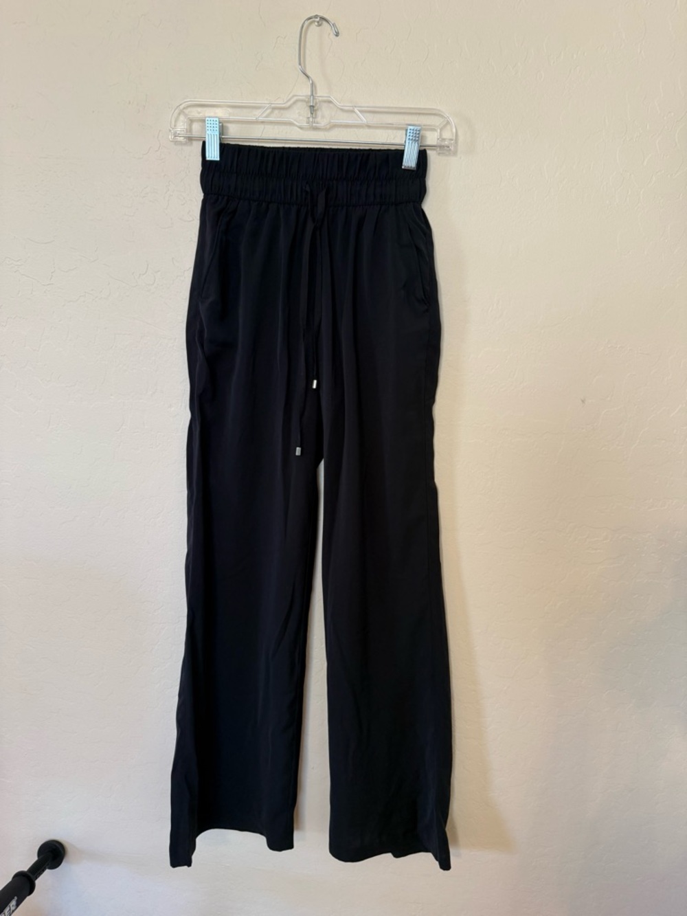 Faux Silk Pull-On Wide-Leg Pants